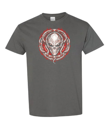 Dark Alien Skull Shirt – Sci-Fi Horror Graphic Tee