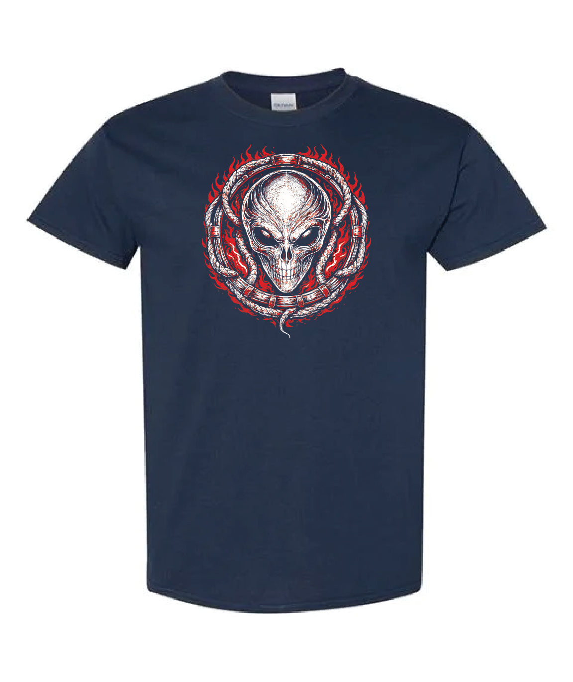 Dark Alien Skull Shirt – Sci-Fi Horror Graphic Tee